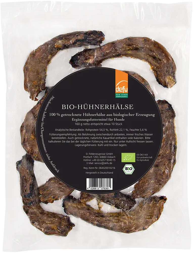 Bio-Hühnerhälse getrocknet