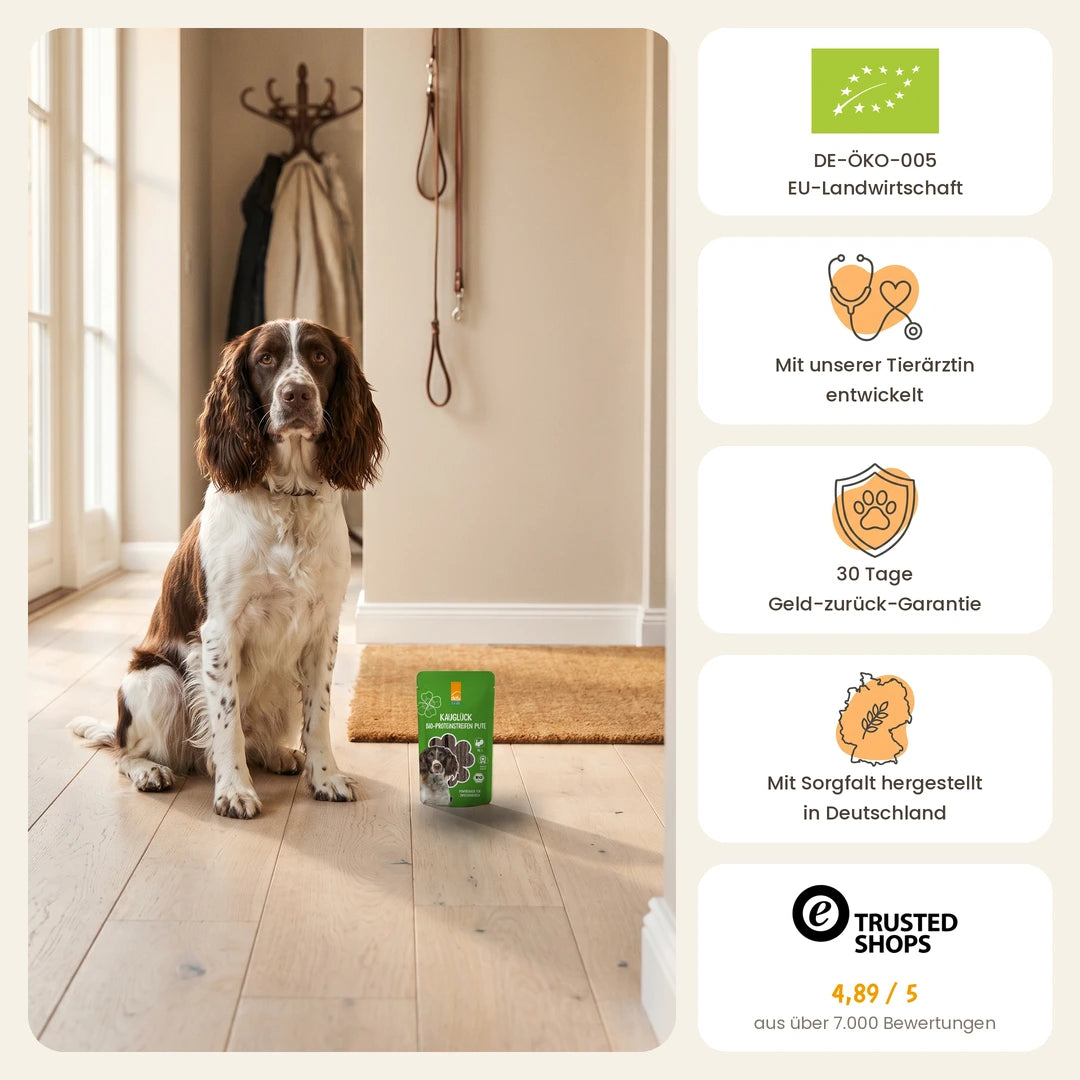 Kauglück Bio-Proteinstreifen Pute