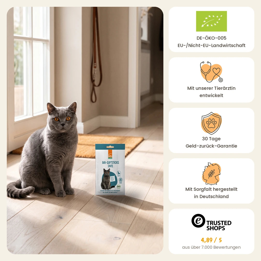 Katze Bio-Softsticks Ente