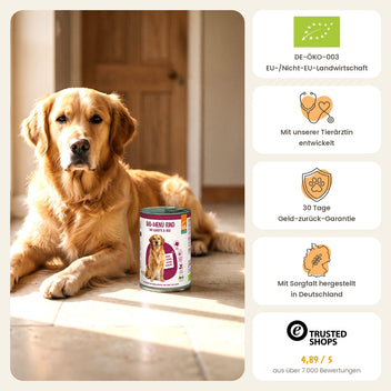Hund Bio-Menü Rind mit Karotte & Reis