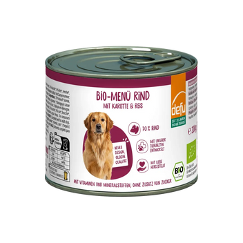 Hund Bio-Menü Rind mit Karotte & Reis