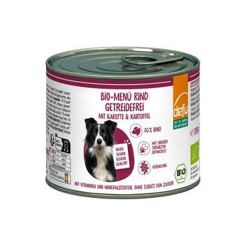 Hund Bio-Menü Rind getreidefrei mit Karotte & Kartoffel