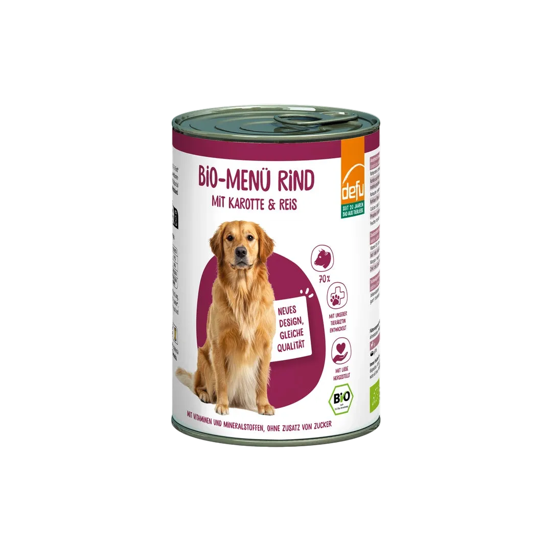 Hund Bio-Menü Rind mit Karotte & Reis