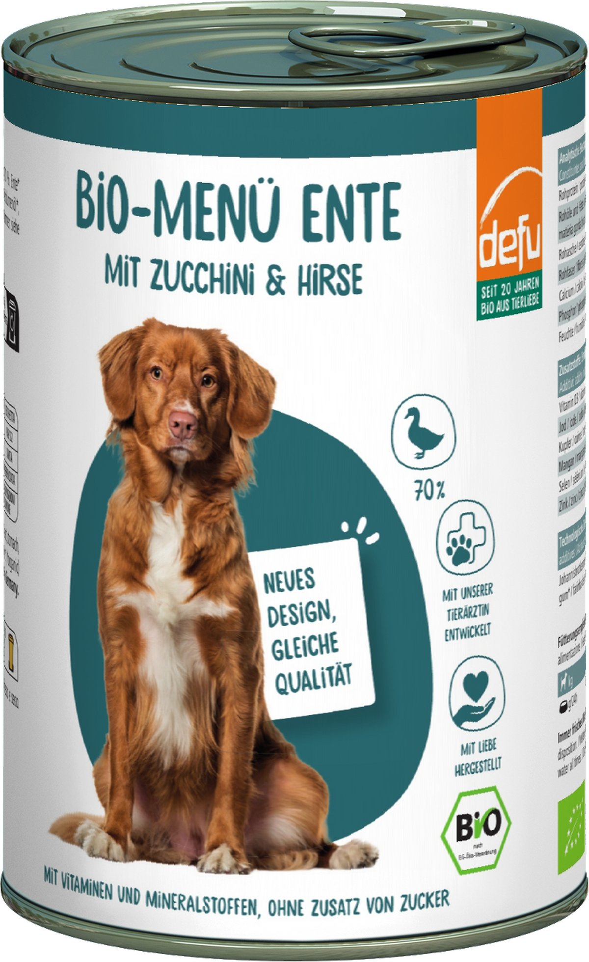 Hund Bio-Menü Ente mit Zucchini & Hirse