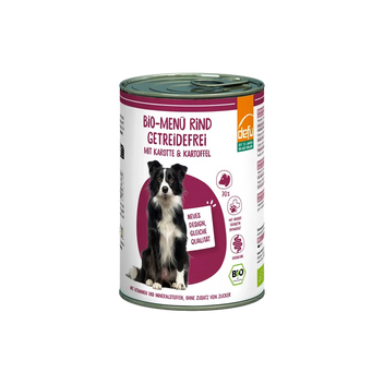 Hund Bio-Menü Rind getreidefrei mit Karotte & Kartoffel