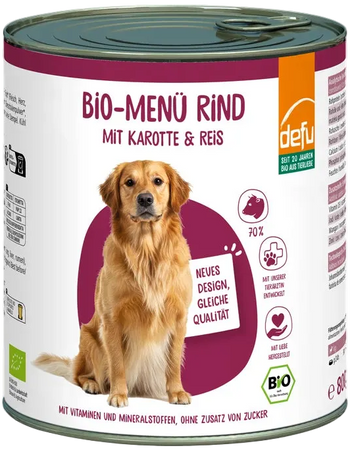 Hund Bio-Menü Rind mit Karotte & Reis