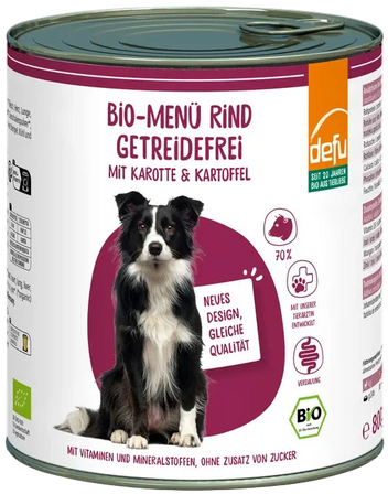 Hund Bio-Menü Rind getreidefrei mit Karotte & Kartoffel