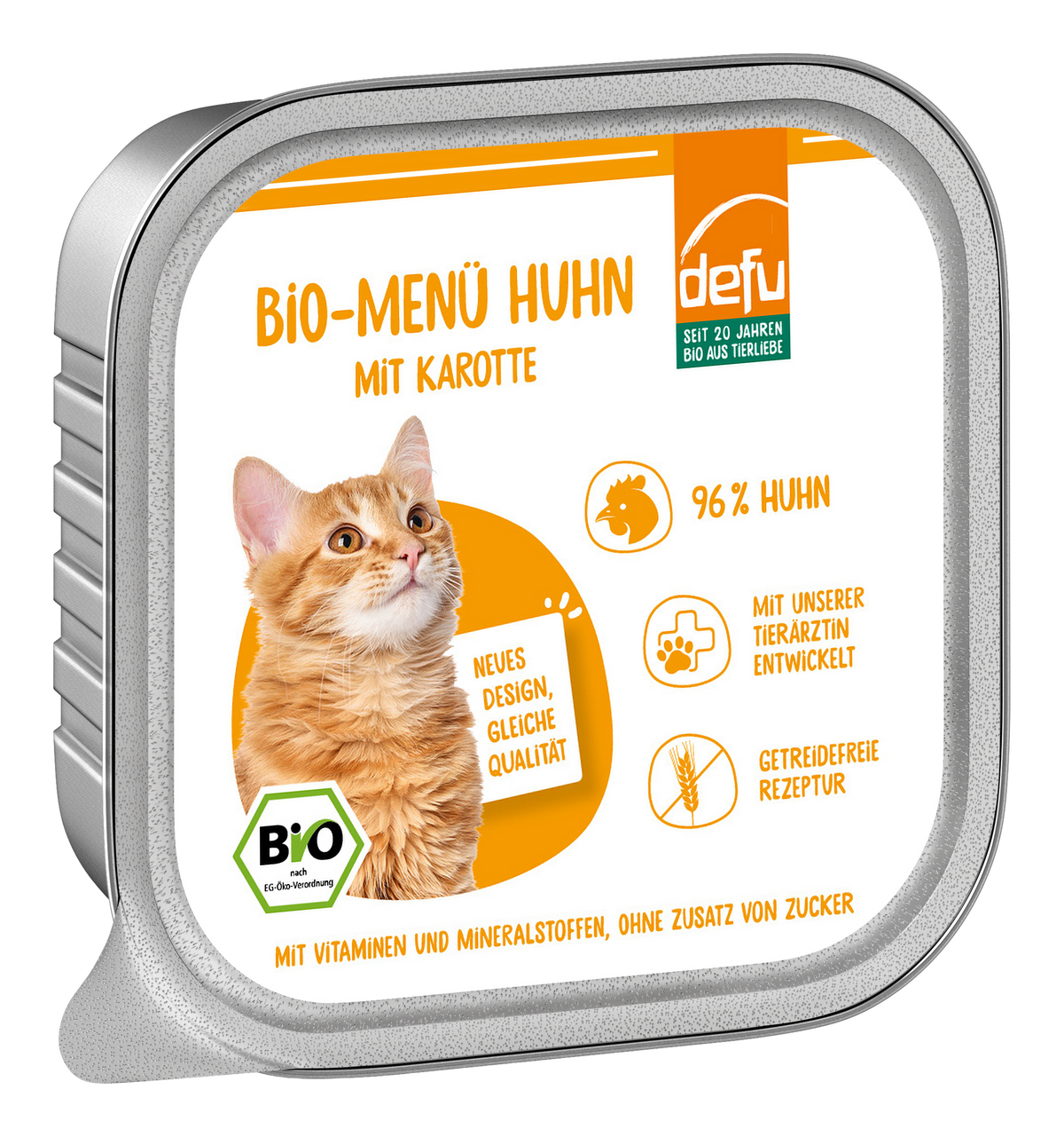 Katze Bio-Menü Huhn mit Karotte