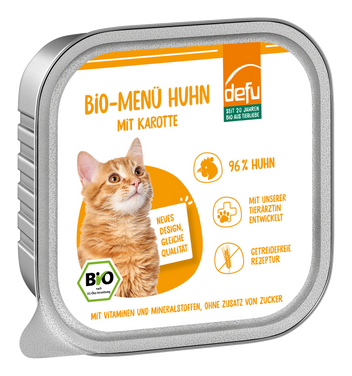 Katze Bio-Menü Huhn mit Karotte