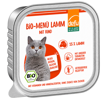 Katze Bio-Menü Lamm mit Rind