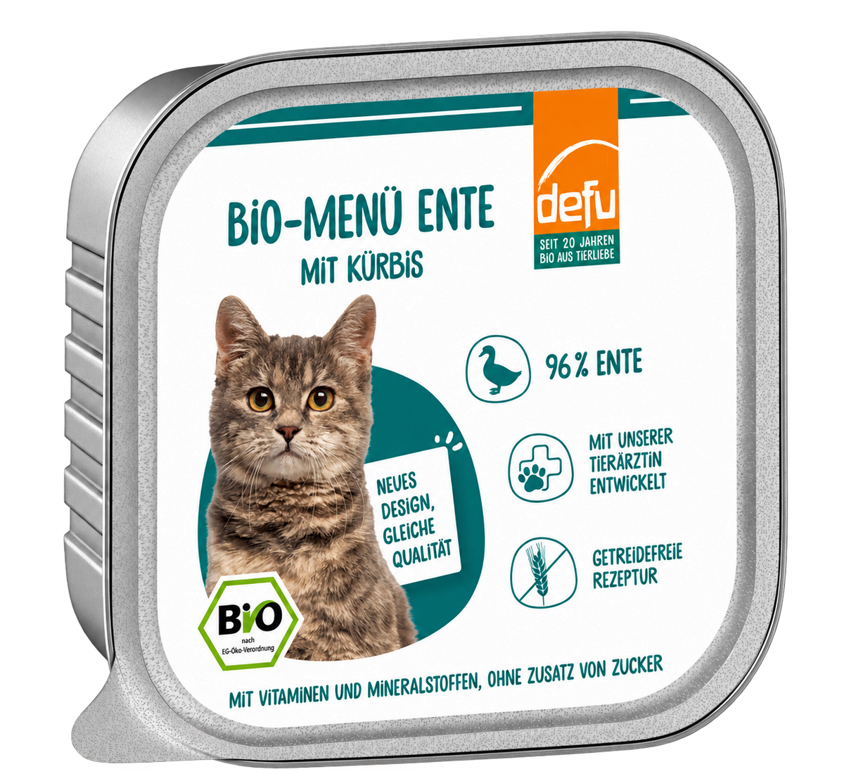 Katze Bio-Menü Ente mit Kürbis