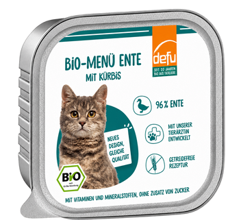 Katze Bio-Menü Ente mit Kürbis