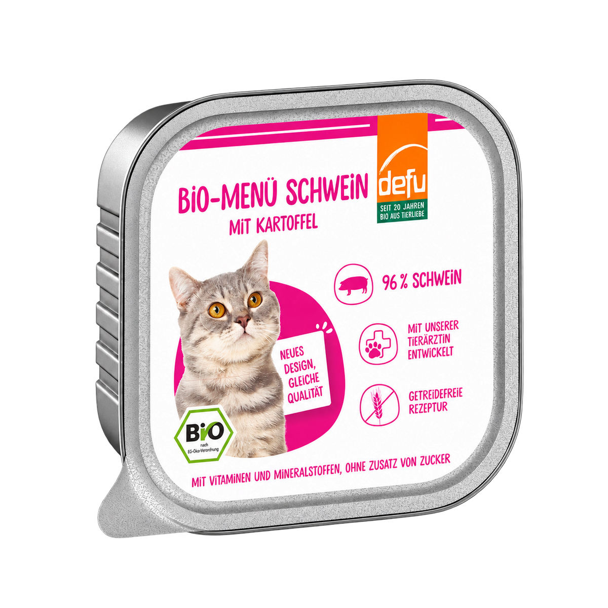Katze Bio-Menü Schwein mit Kartoffel
