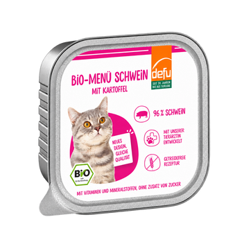 Katze Bio-Menü Schwein mit Kartoffel