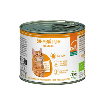 Katze Bio-Menü Huhn mit Karotte