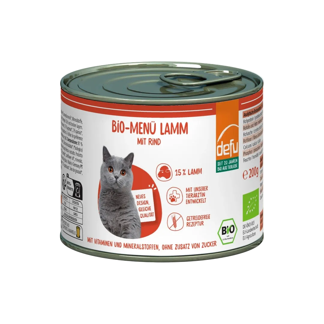 Katze Bio-Menü Lamm mit Rind