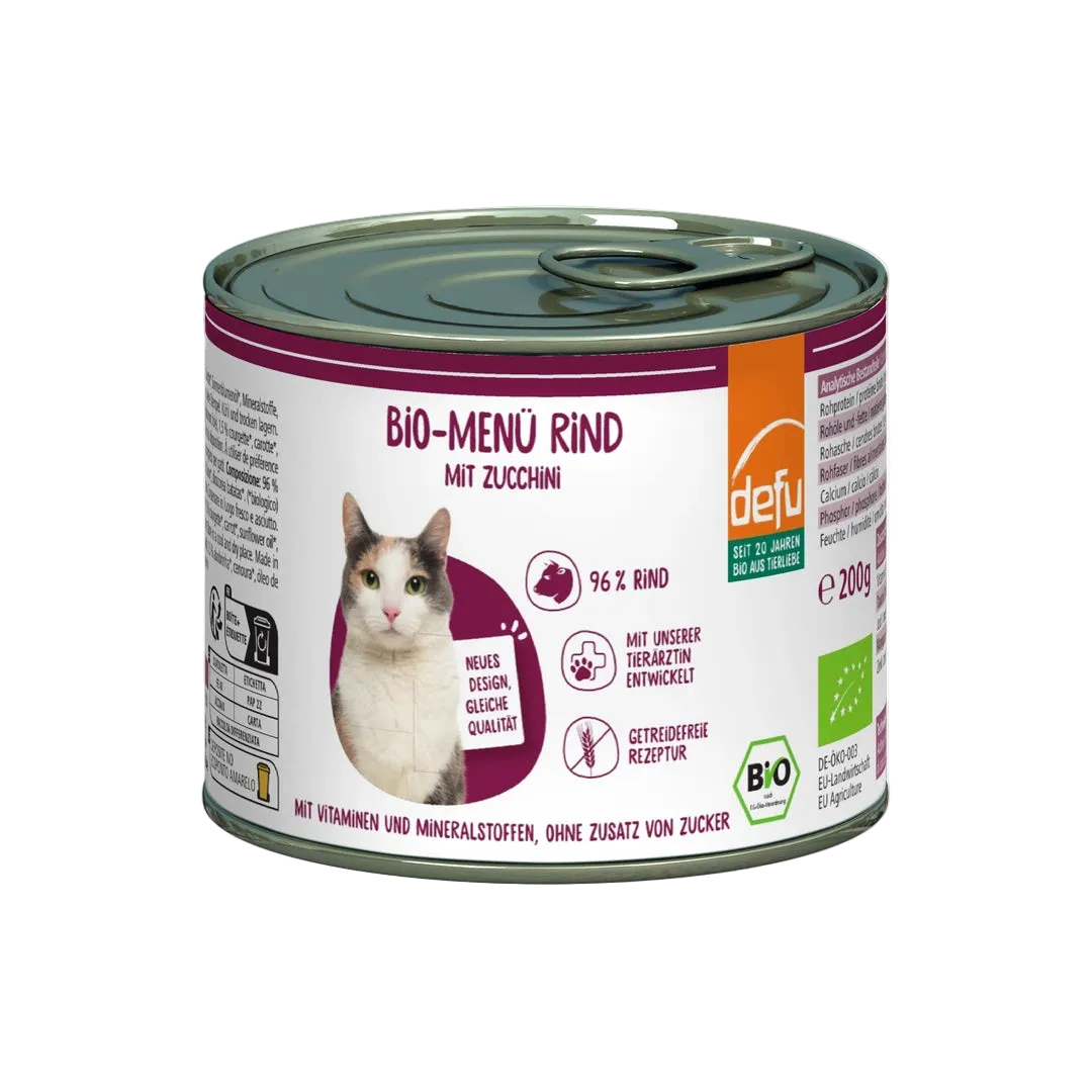 Katze Bio-Menü Rind mit Zucchini