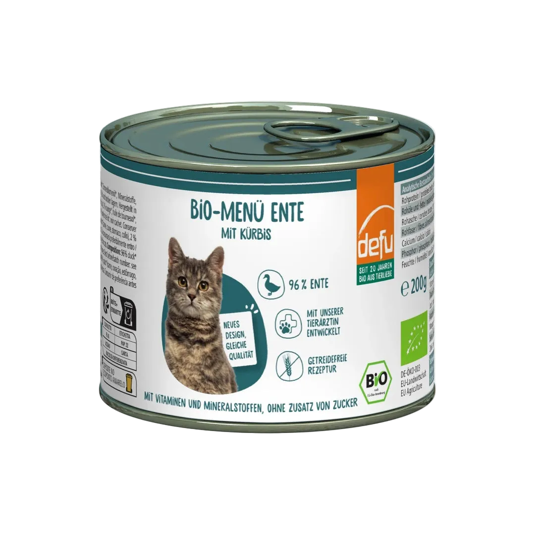 Katze Bio-Menü Ente mit Kürbis