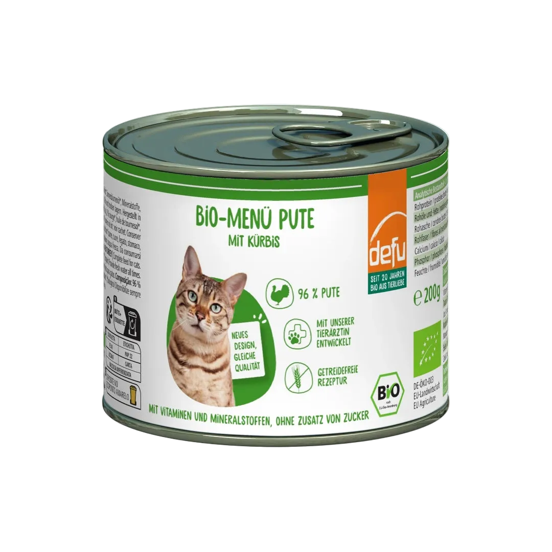 Katze Bio-Menü Pute mit Kürbis