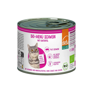 Katze Bio-Menü Schwein mit Kartoffel