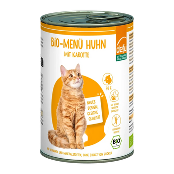 Katze Bio-Menü Huhn mit Karotte