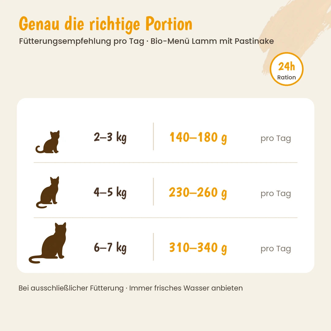 Katze Bio-Menü Lamm mit Rind