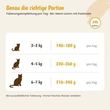 Katze Bio-Menü Lamm mit Rind