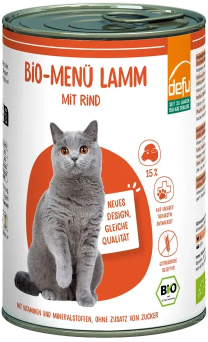 Katze Bio-Menü Lamm mit Rind