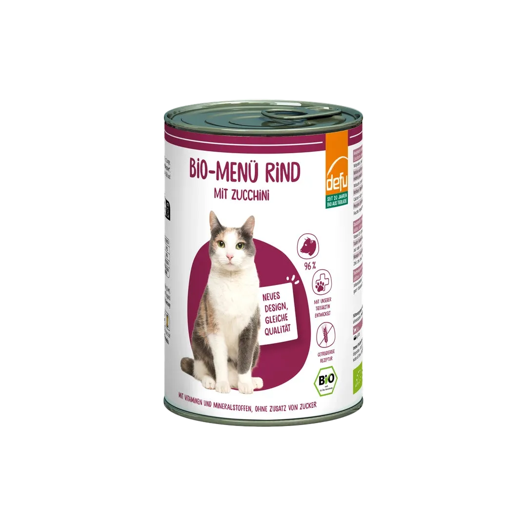 Katze Bio-Menü Rind mit Zucchini