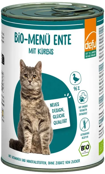 Katze Bio-Menü Ente mit Kürbis