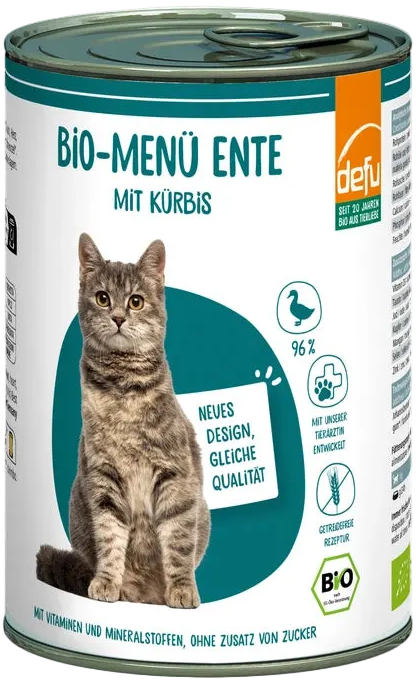 Katze Bio-Menü Ente mit Kürbis