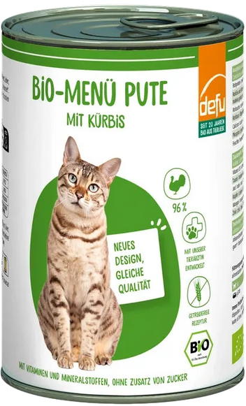 Katze Bio-Menü Pute mit Kürbis