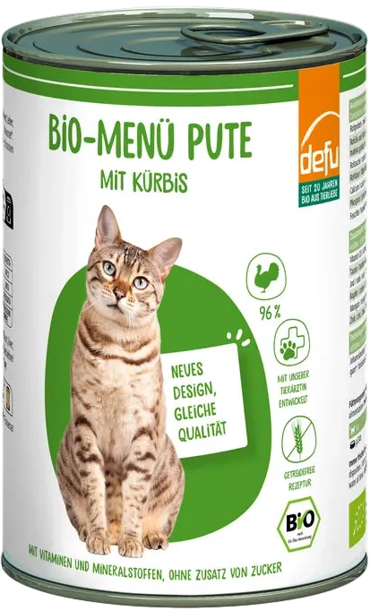 Katze Bio-Menü Pute mit Kürbis