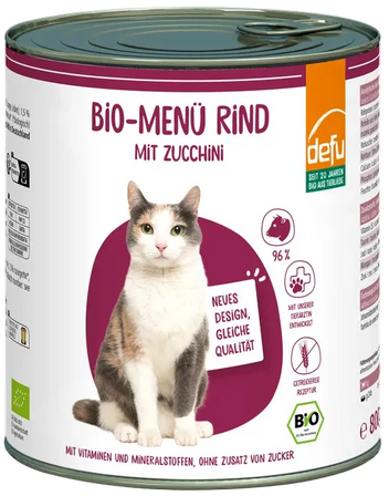 Katze Bio-Menü Rind mit Zucchini
