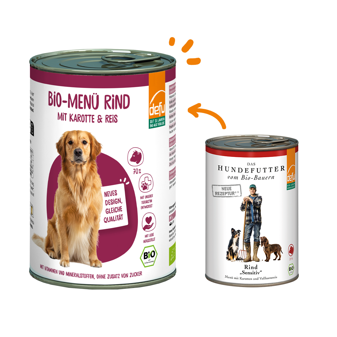 Hund Bio-Menü Rind mit Karotte & Reis
