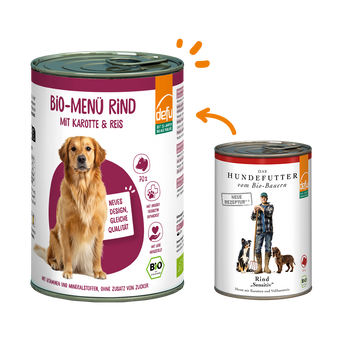 Hund Bio-Menü Rind mit Karotte & Reis