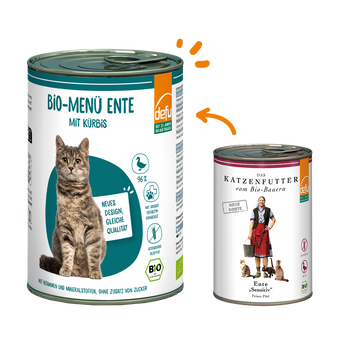 Katze Bio-Menü Ente mit Kürbis