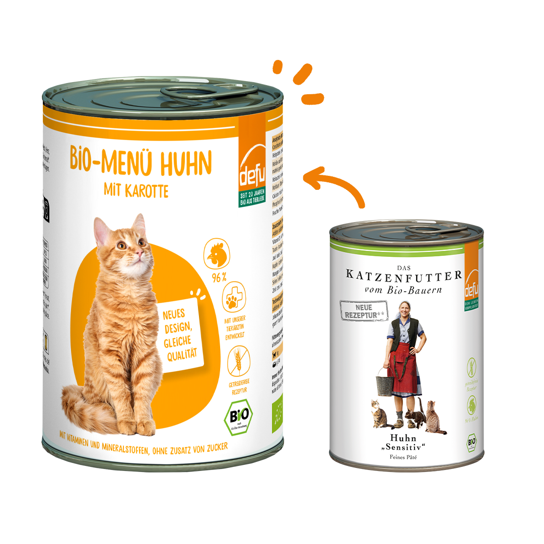 Katze Bio-Menü Huhn mit Karotte