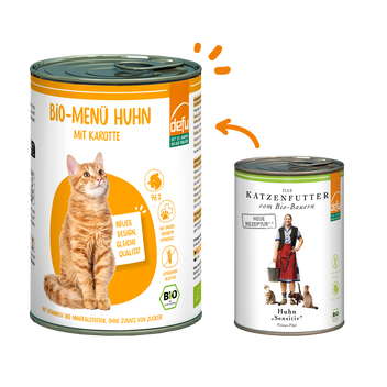 Katze Bio-Menü Huhn mit Karotte