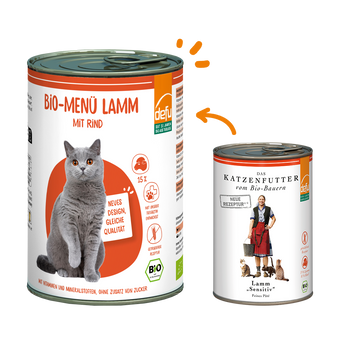 Katze Bio-Menü Lamm mit Rind