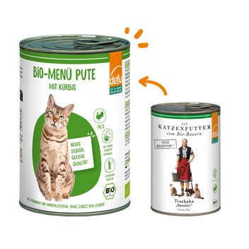 Katze Bio-Menü Pute mit Kürbis