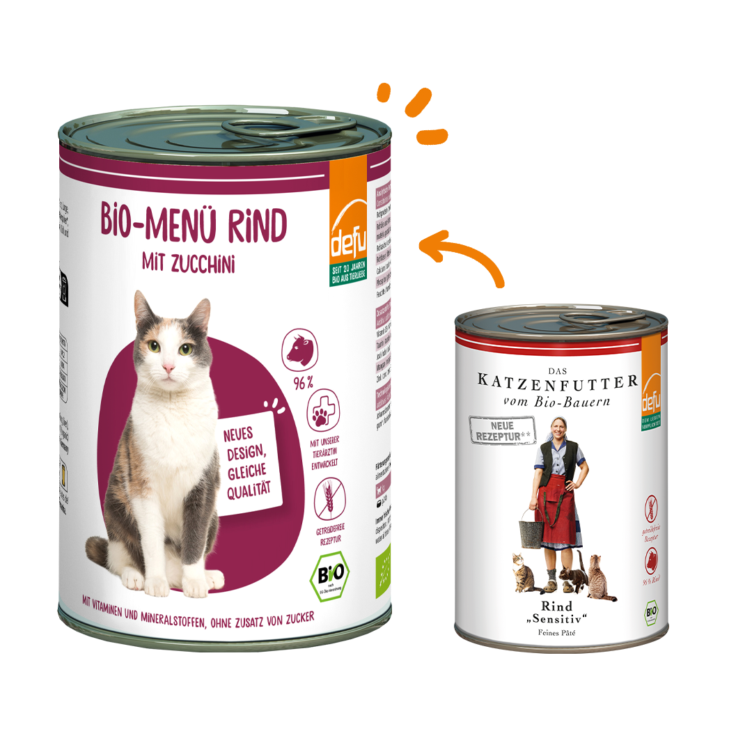 Katze Bio-Menü Rind mit Zucchini