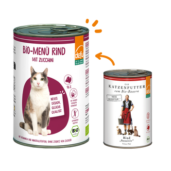 Katze Bio-Menü Rind mit Zucchini