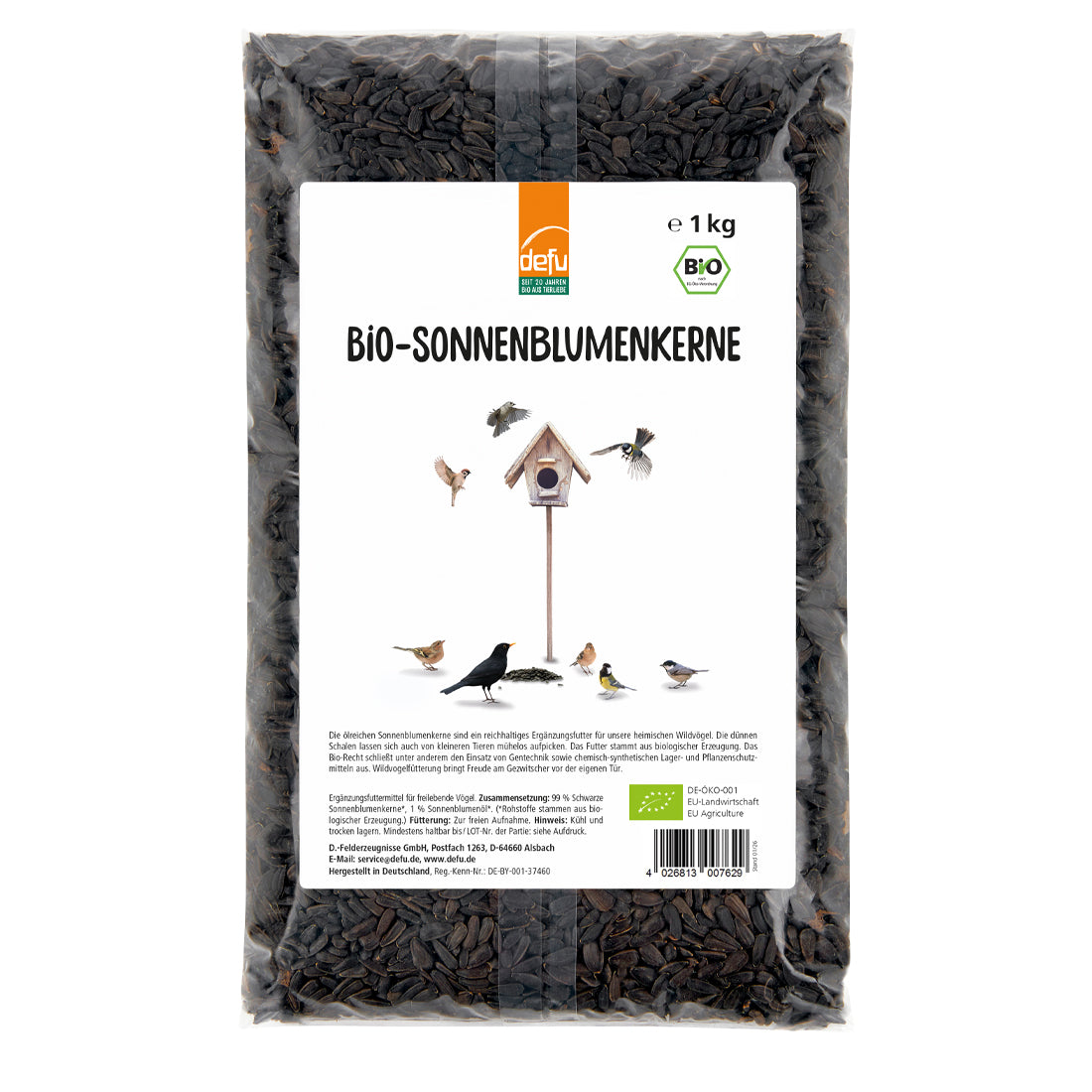 Bio-Sonnenblumenkerne schwarz