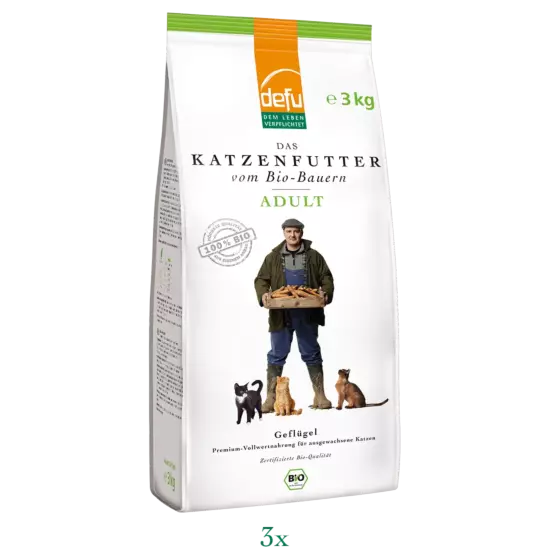 Katze: Adult Geflügel - Vorteilspack 3 x 3 kg