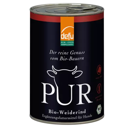 Hund: PUR Bio-Weiderind - 400 g - Probe