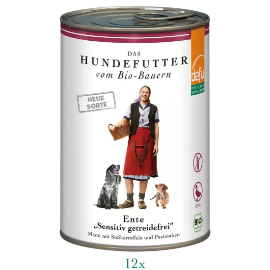 Hund: Ente "Sensitiv getreidefrei" - Vorteilspack 12 x 410 g