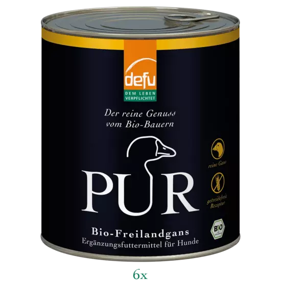 Hund: PUR Bio-Freilandgans - Vorteilspack 6 x 800 g