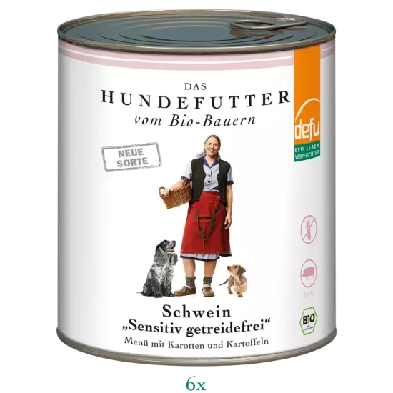 Hund: Schwein "Sensitiv getreidefrei" - Vorteilspack 6 x 820 g