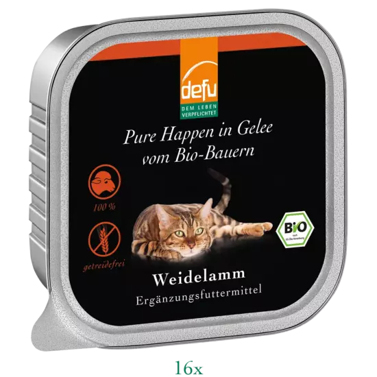 Katze: Weidelamm - Pure Happen in Gelee - Vorteilspack 16 x 100 g